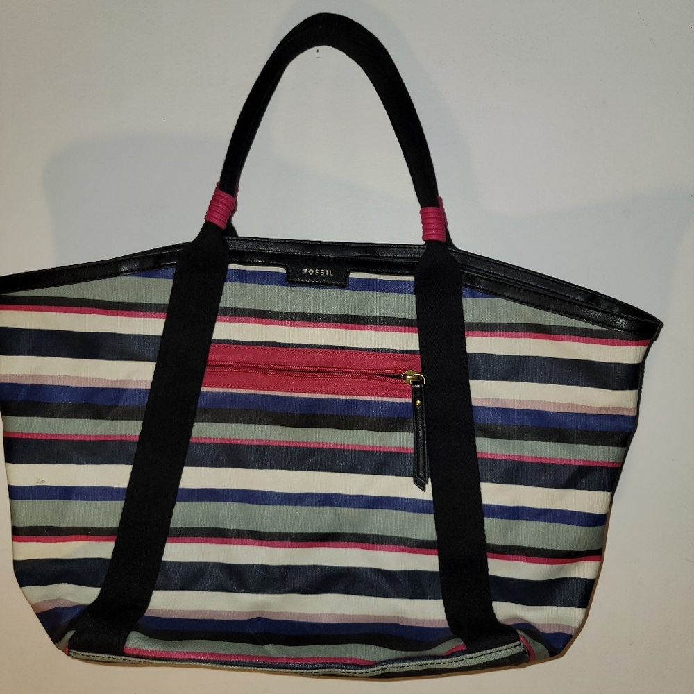 FOSSIL Striped Beach Bag